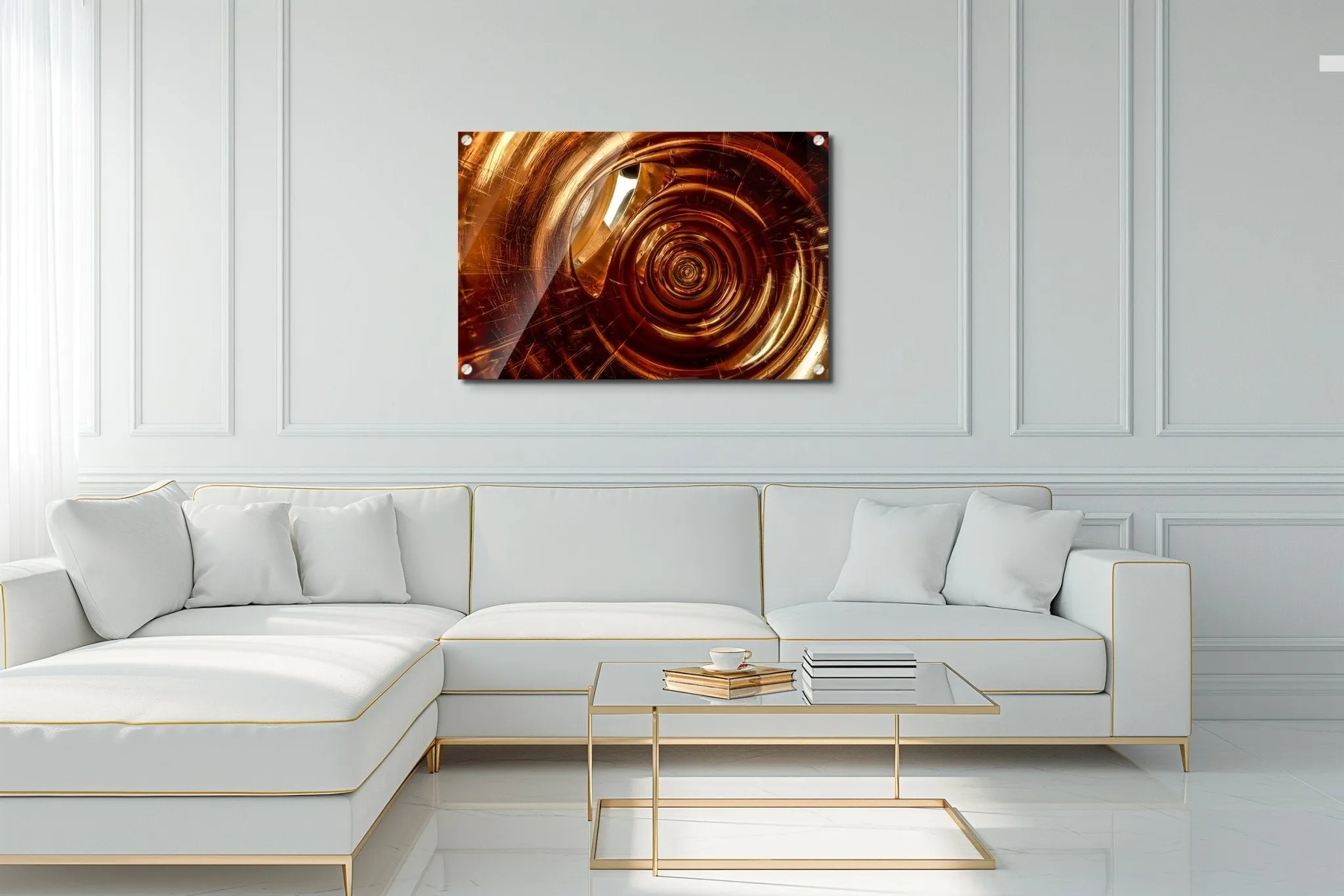 14k Burkart Elite Rose Gold Flute. Acrylic Print.