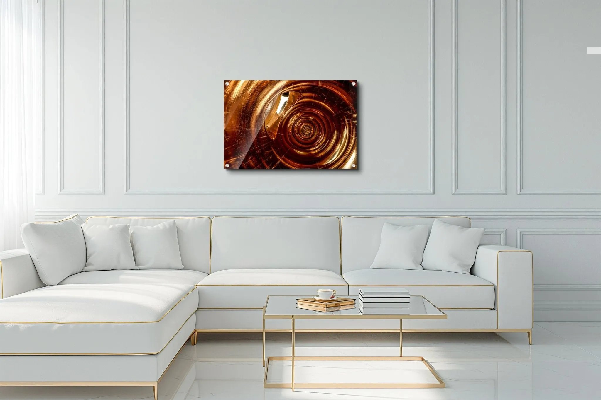 14k Burkart Elite Rose Gold Flute. Acrylic Print.