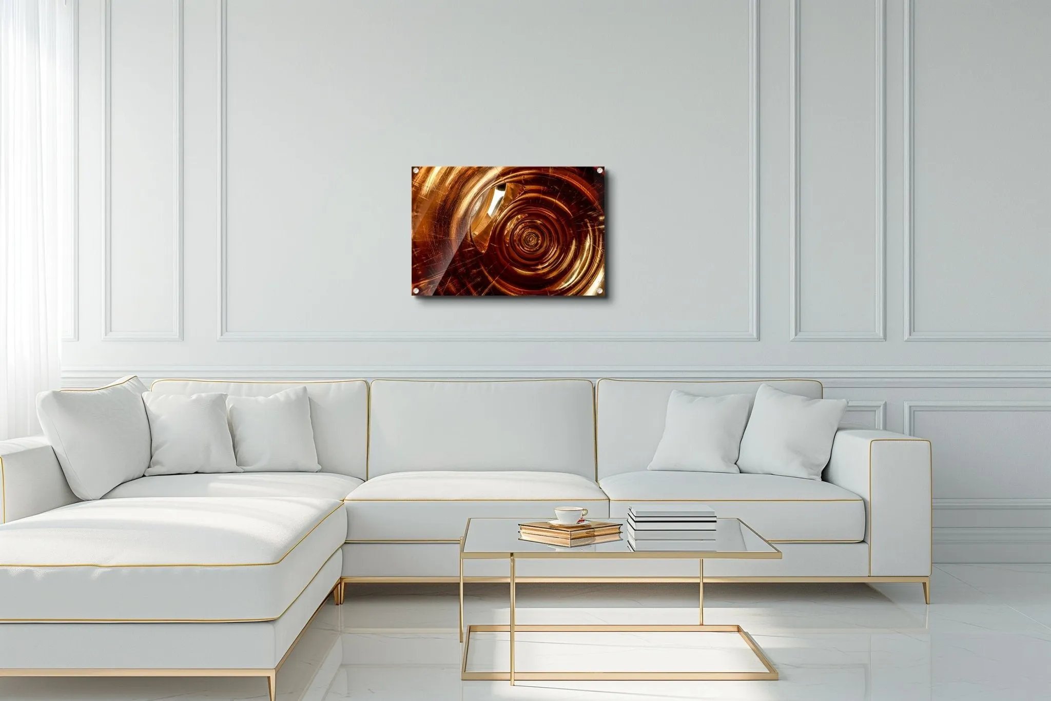 14k Burkart Elite Rose Gold Flute. Acrylic Print.
