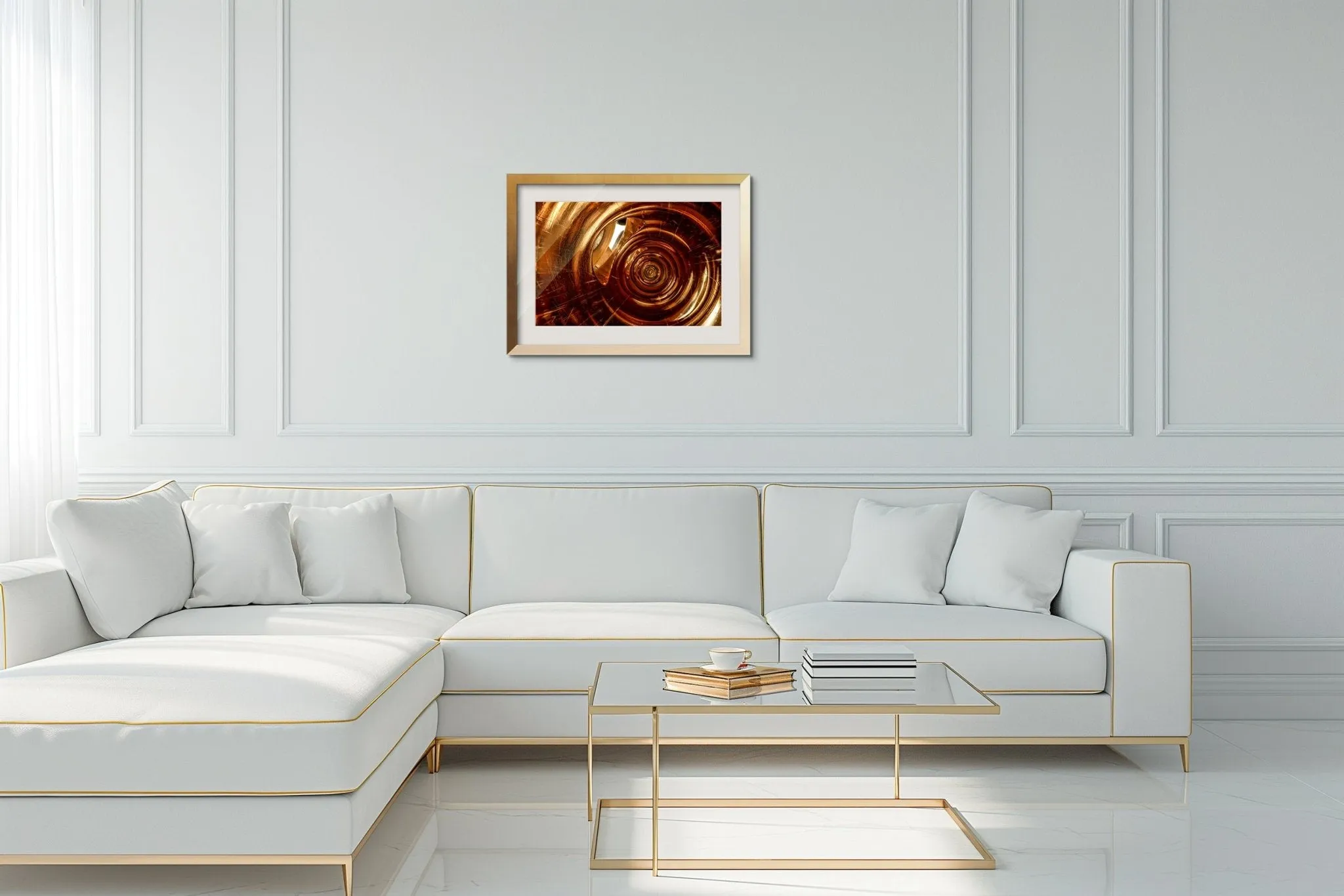 14k Burkart Elite Rose Gold Flute.  Signed Limited Edition Museum Quality Print.