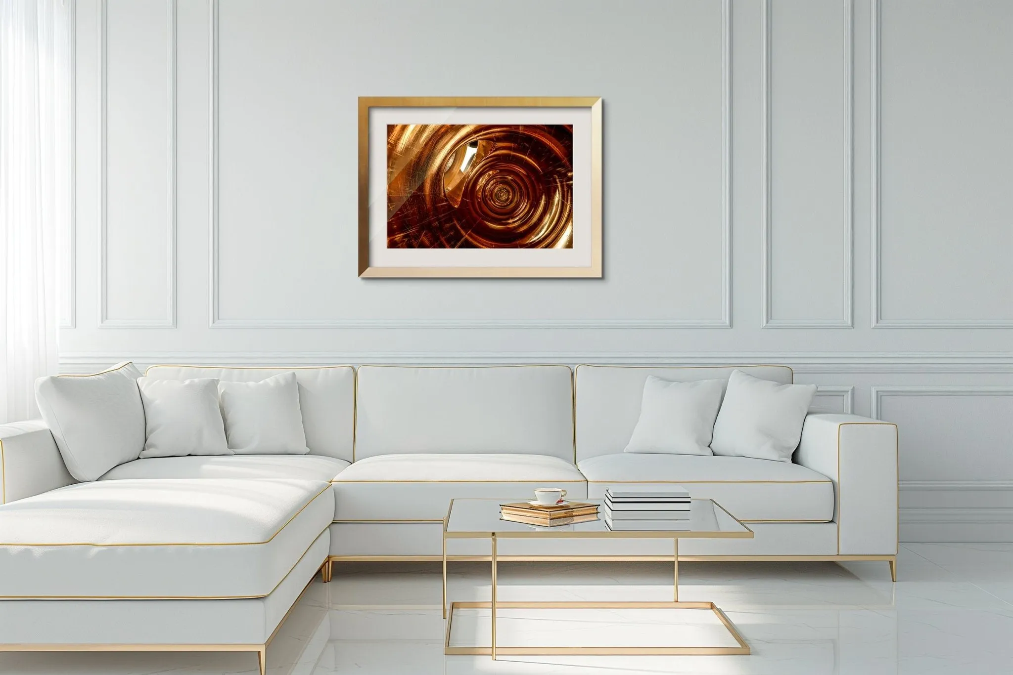 14k Burkart Elite Rose Gold Flute.  Signed Limited Edition Museum Quality Print.
