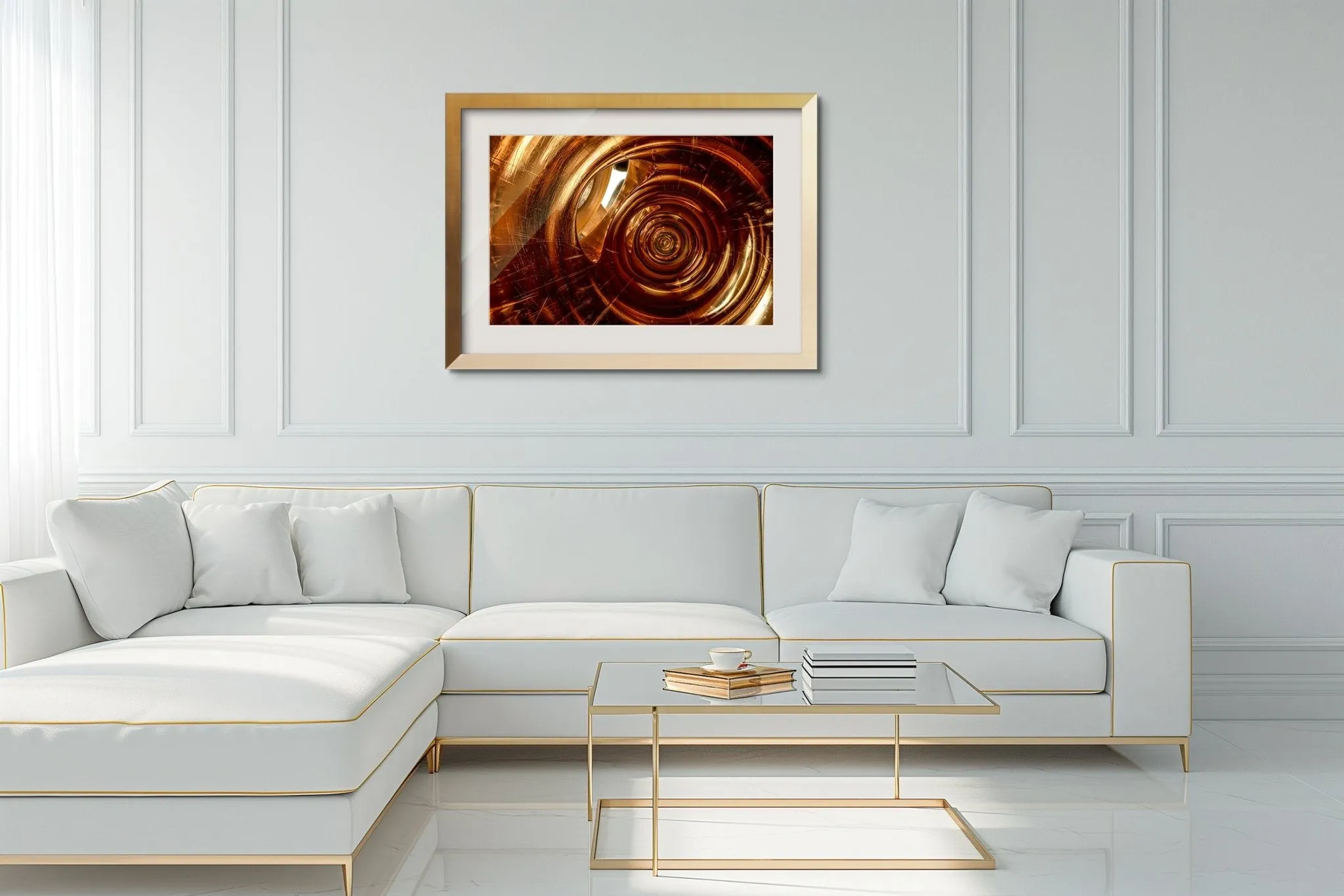 14k Burkart Elite Rose Gold Flute.  Signed Limited Edition Museum Quality Print.