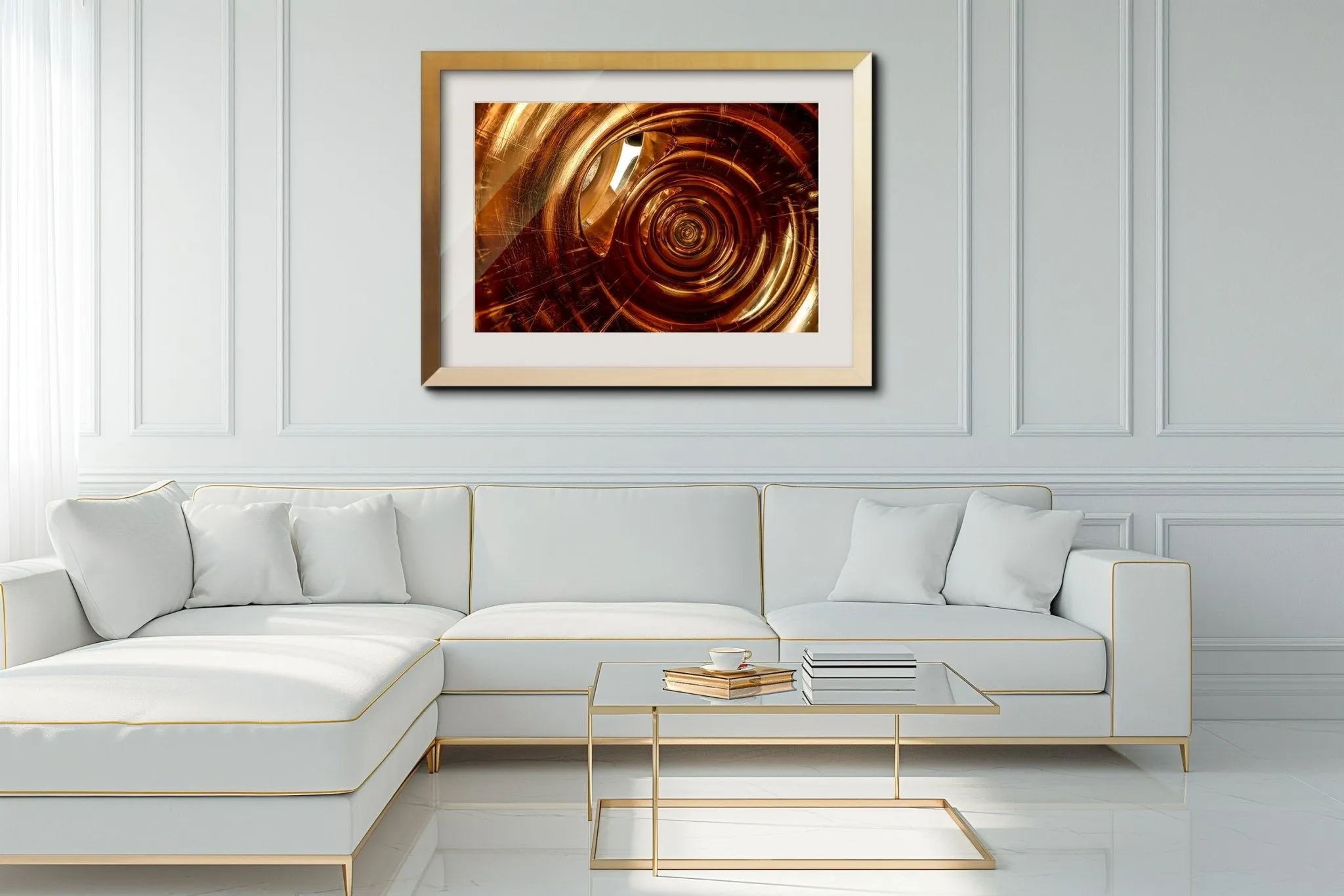 14k Burkart Elite Rose Gold Flute.  Signed Limited Edition Museum Quality Print.