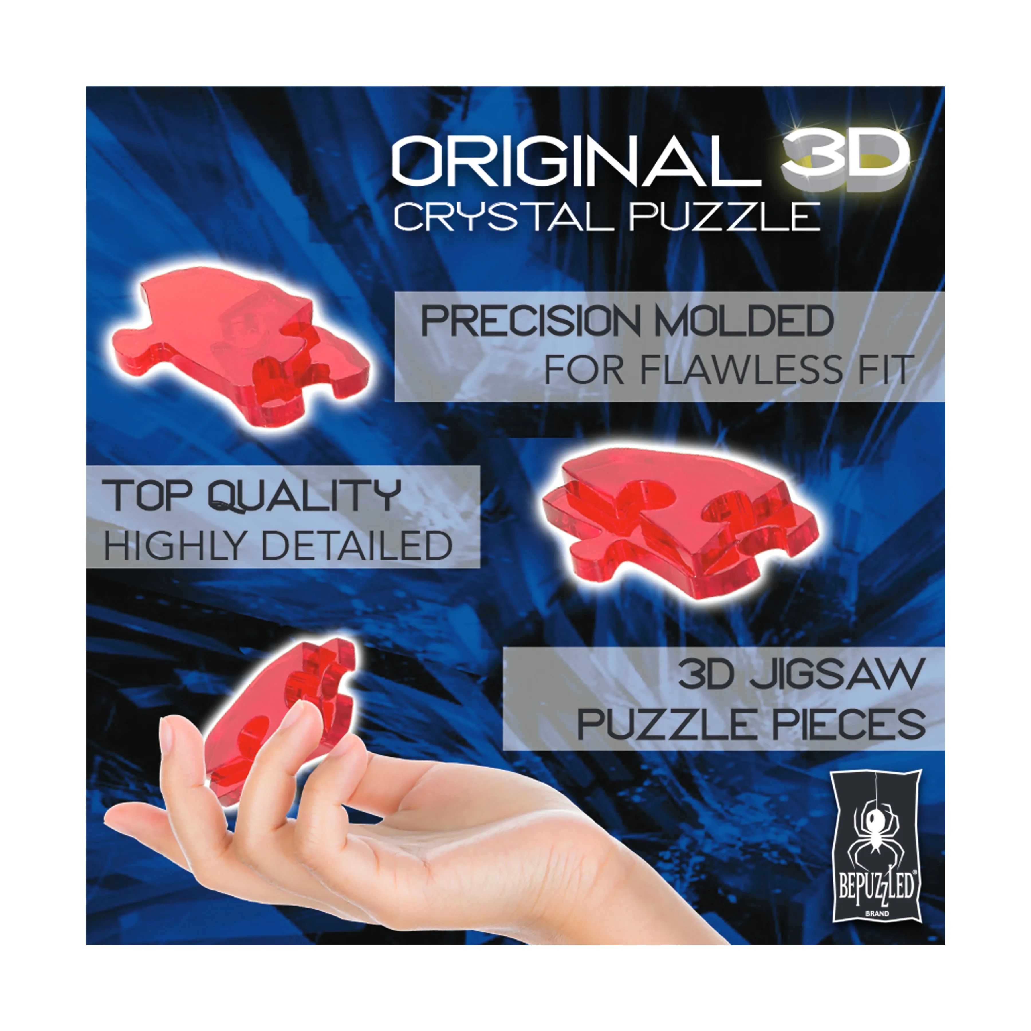 3D Crystal Puzzle - Dog & Puppy (Black): 47 Pcs