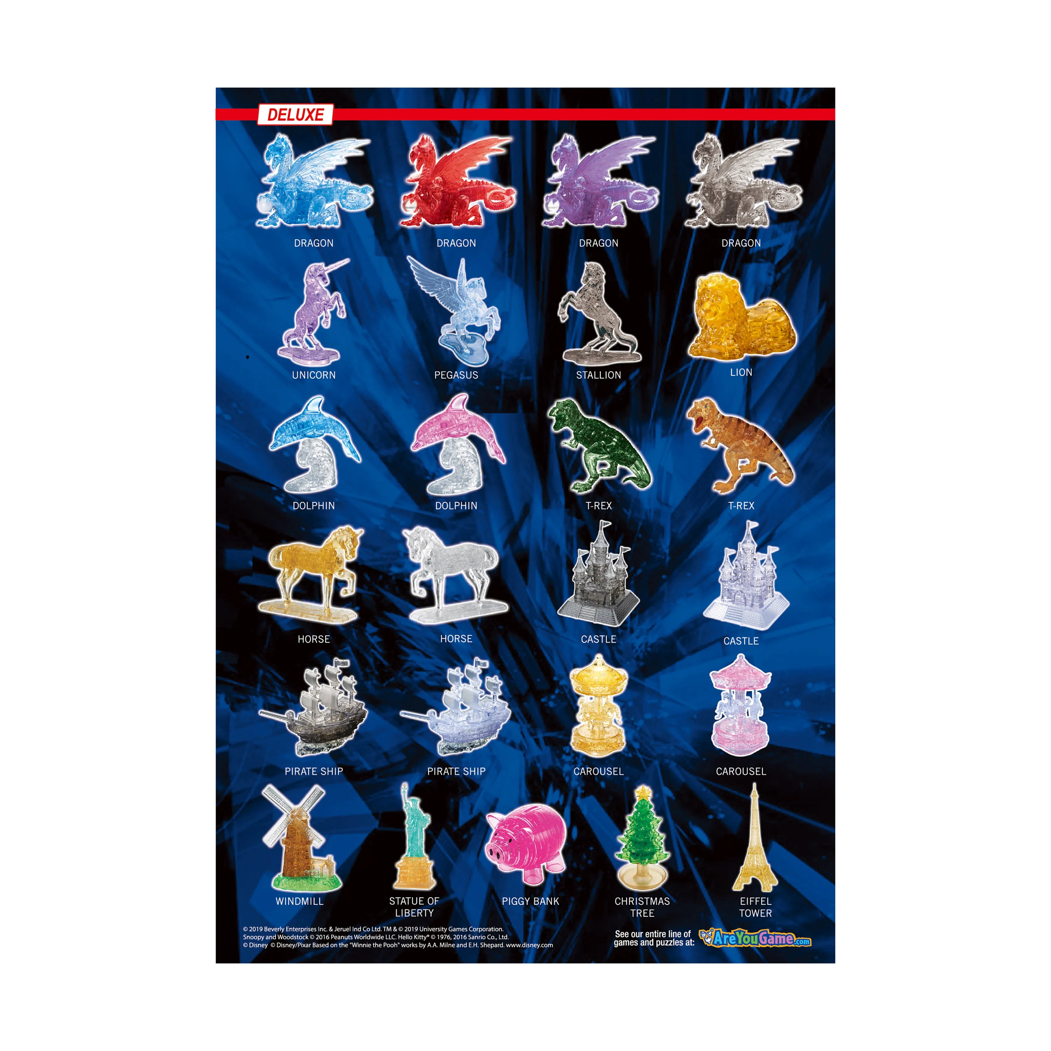 3D Crystal Puzzle - Dog & Puppy (Black): 47 Pcs