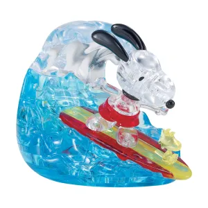 3D Crystal Puzzle - Peanuts Snoopy Surf: 41 Pcs