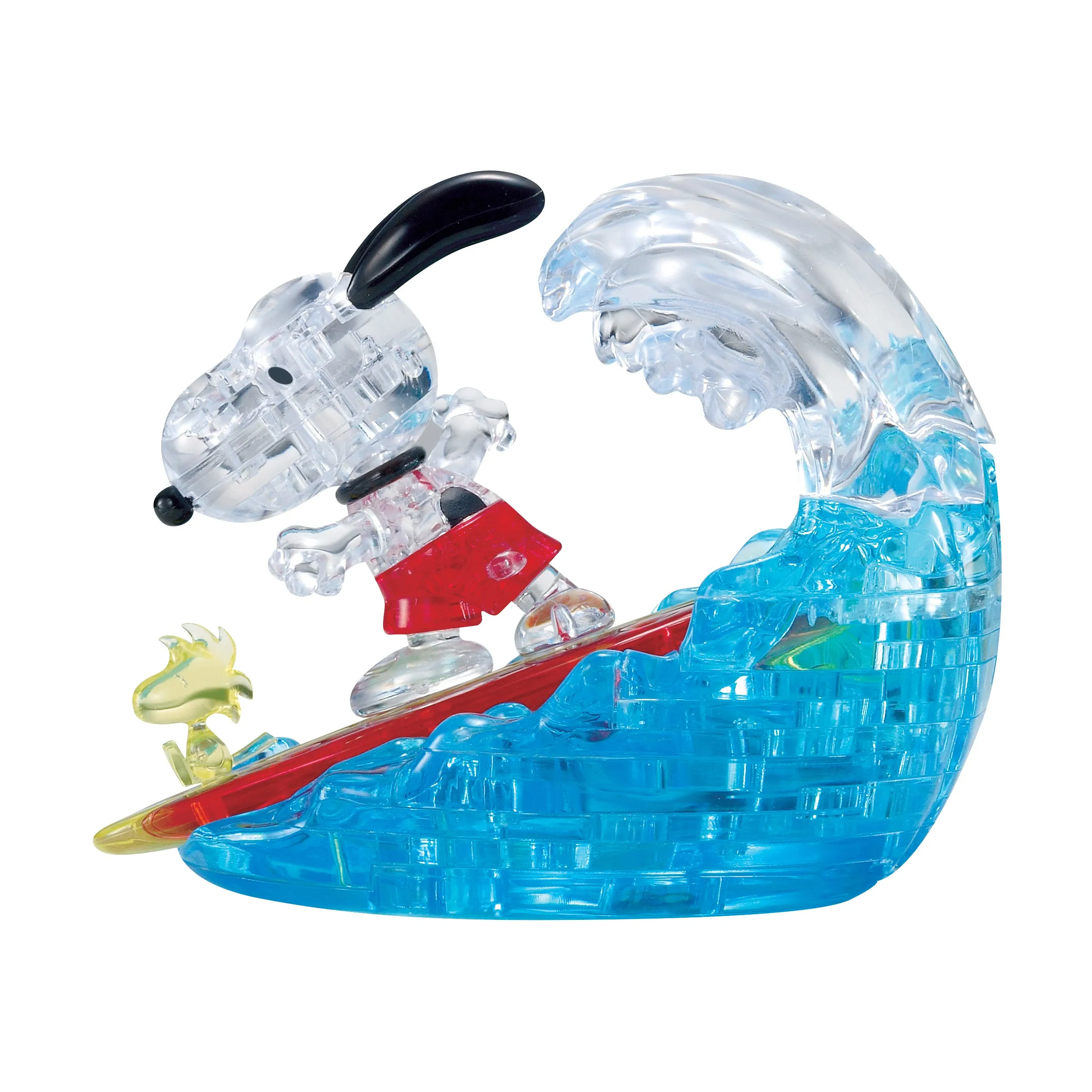 3D Crystal Puzzle - Peanuts Snoopy Surf: 41 Pcs