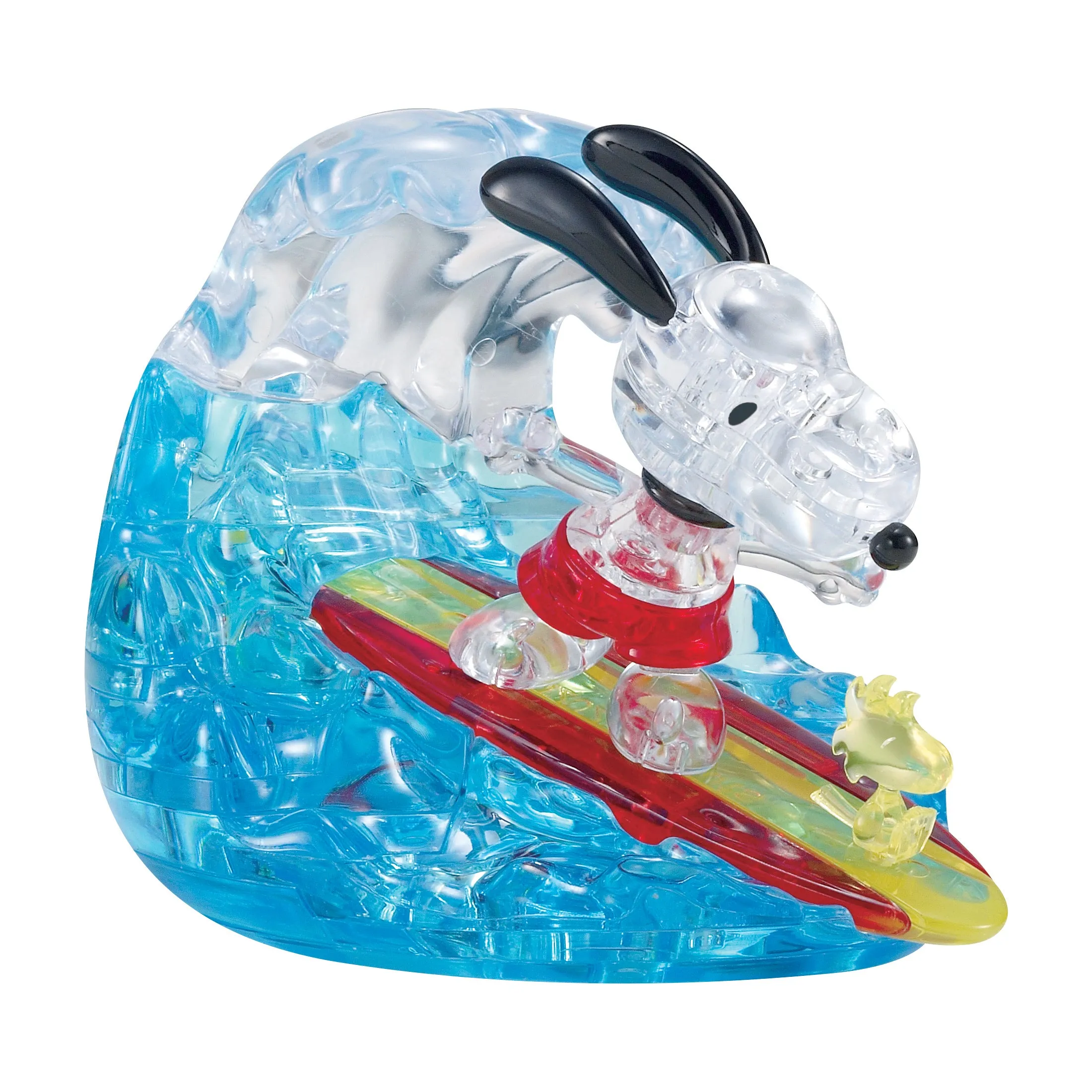 3D Crystal Puzzle - Peanuts Snoopy Surf: 41 Pcs