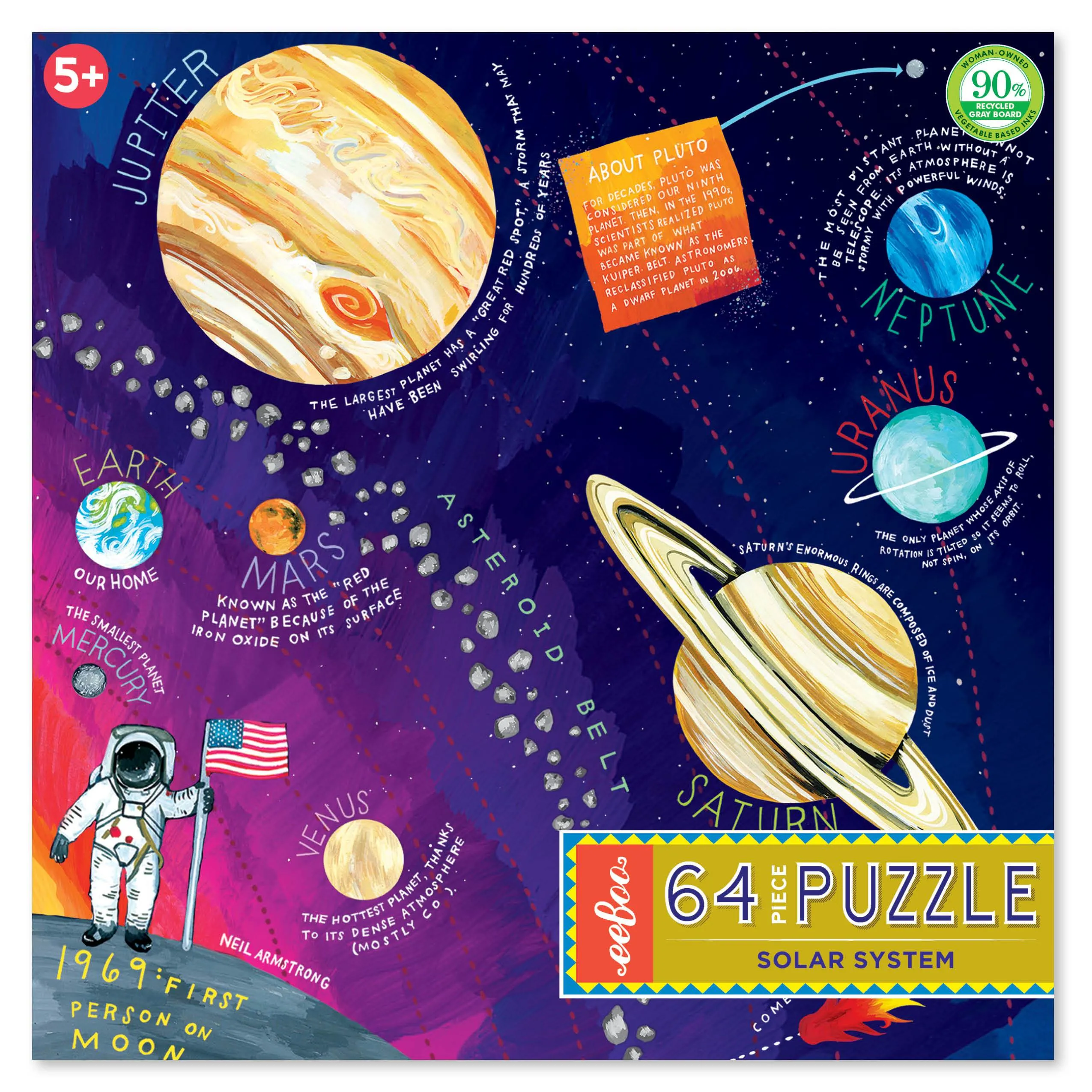 64 piece puzzle - Solar System