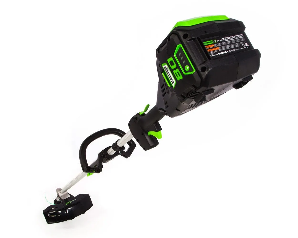 80V 16" Cordless Battery String Trimmer (Attachment Capable) &10-Inch Cultivator Attachment Combo Kit w/ 2.0Ah Battery & Charger