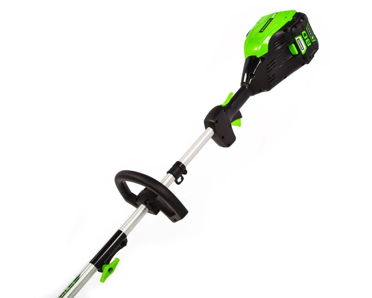 80V 16" Cordless Battery String Trimmer (Attachment Capable) &10-Inch Cultivator Attachment Combo Kit w/ 2.0Ah Battery & Charger
