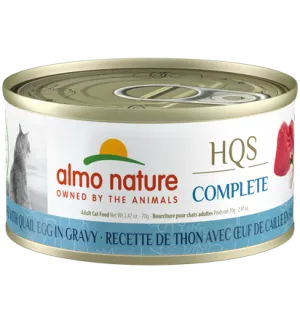 Almo Nature HQS Complete Tuna Recipe with Quail Eggs in gravy Wet Cat Food (2.47 oz)