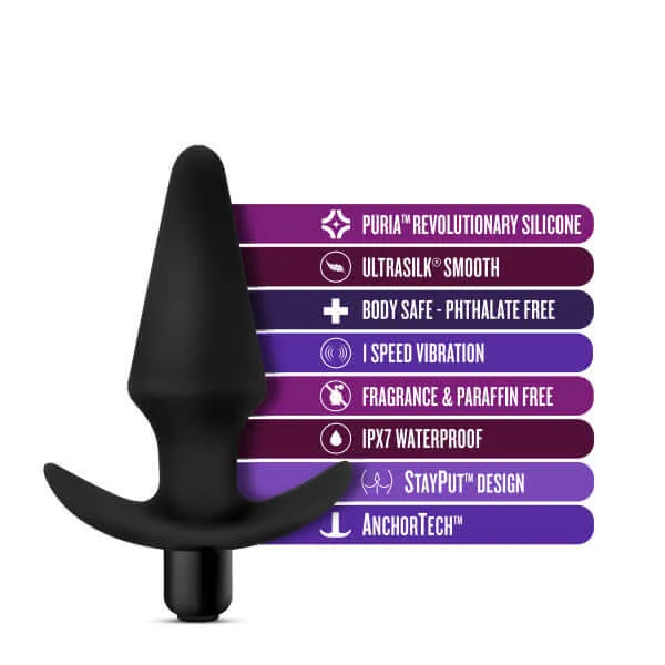 Anal Adventures Vibrating Plug Black: Explore Sensual Delights with Confidence