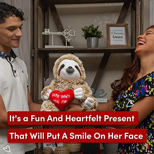 Birthday Gifts For Women - Sloth Stuffed Animal - Shawty You Fine For Her, Plush Stuffed