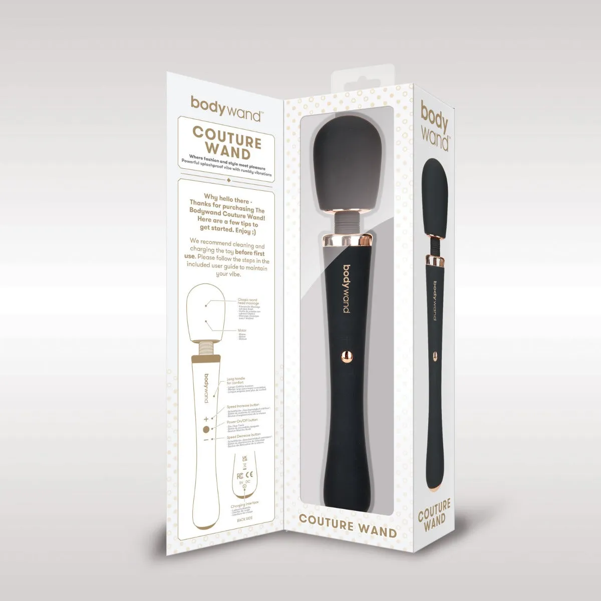 Bodywand Couture Wand Vibrator Black