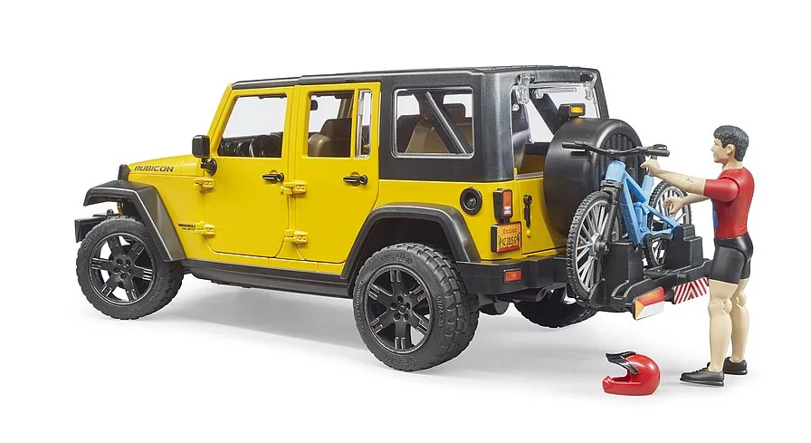 Bruder 02543 Jeep Wrangler Rubicon with bike & cyclist