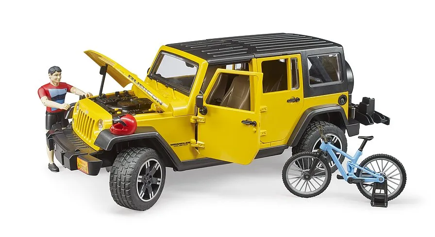 Bruder 02543 Jeep Wrangler Rubicon with bike & cyclist