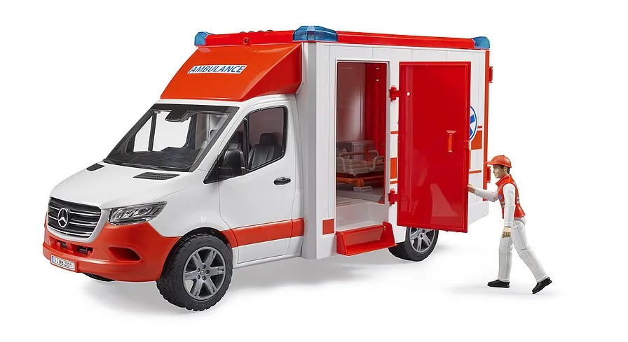 Bruder 02676 MB Sprinter Ambulance with driver and L S Module