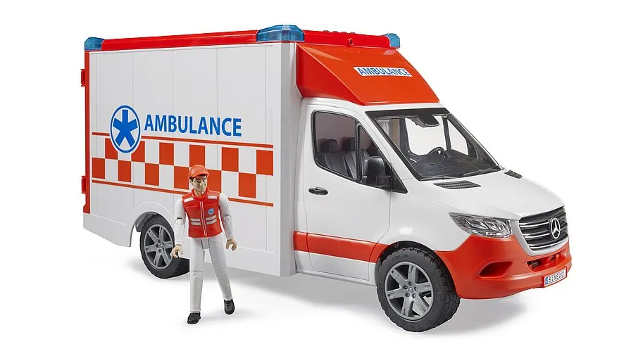 Bruder 02676 MB Sprinter Ambulance with driver and L S Module