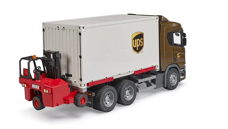 Bruder 3582 Scania Super 560R UPS Logistic truck with forklift