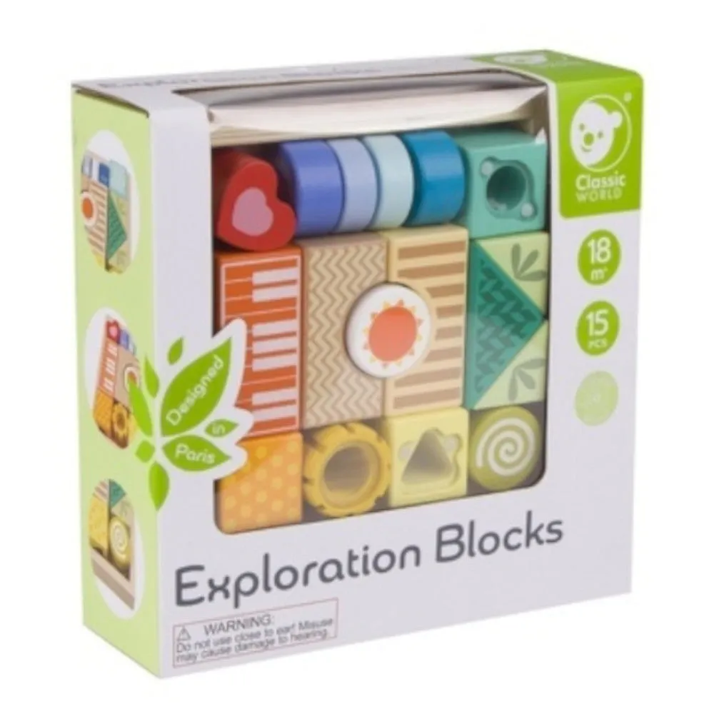Classic World Exploration Blocks 15pc