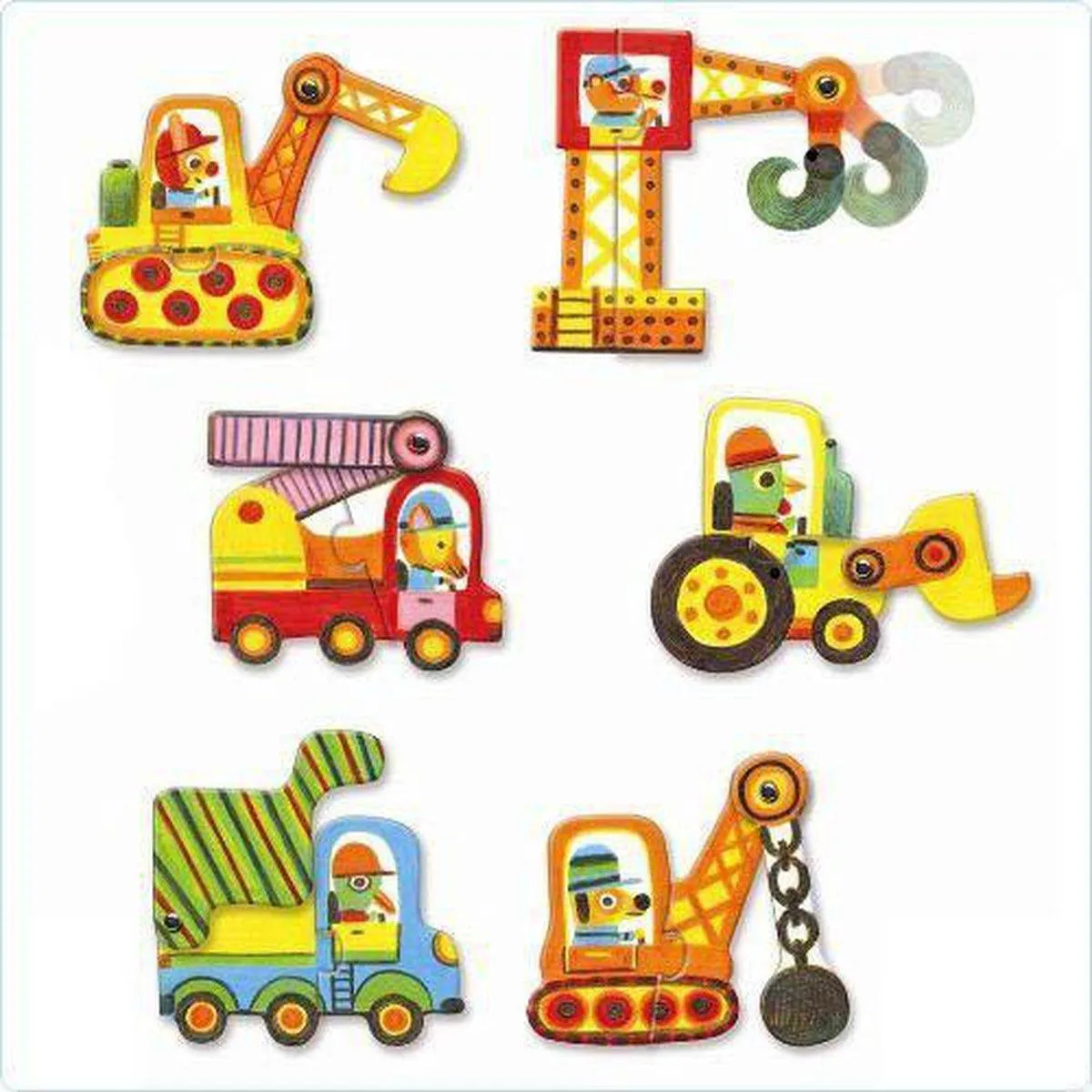 Djeco Puzzle Duo Articulo Vehicles