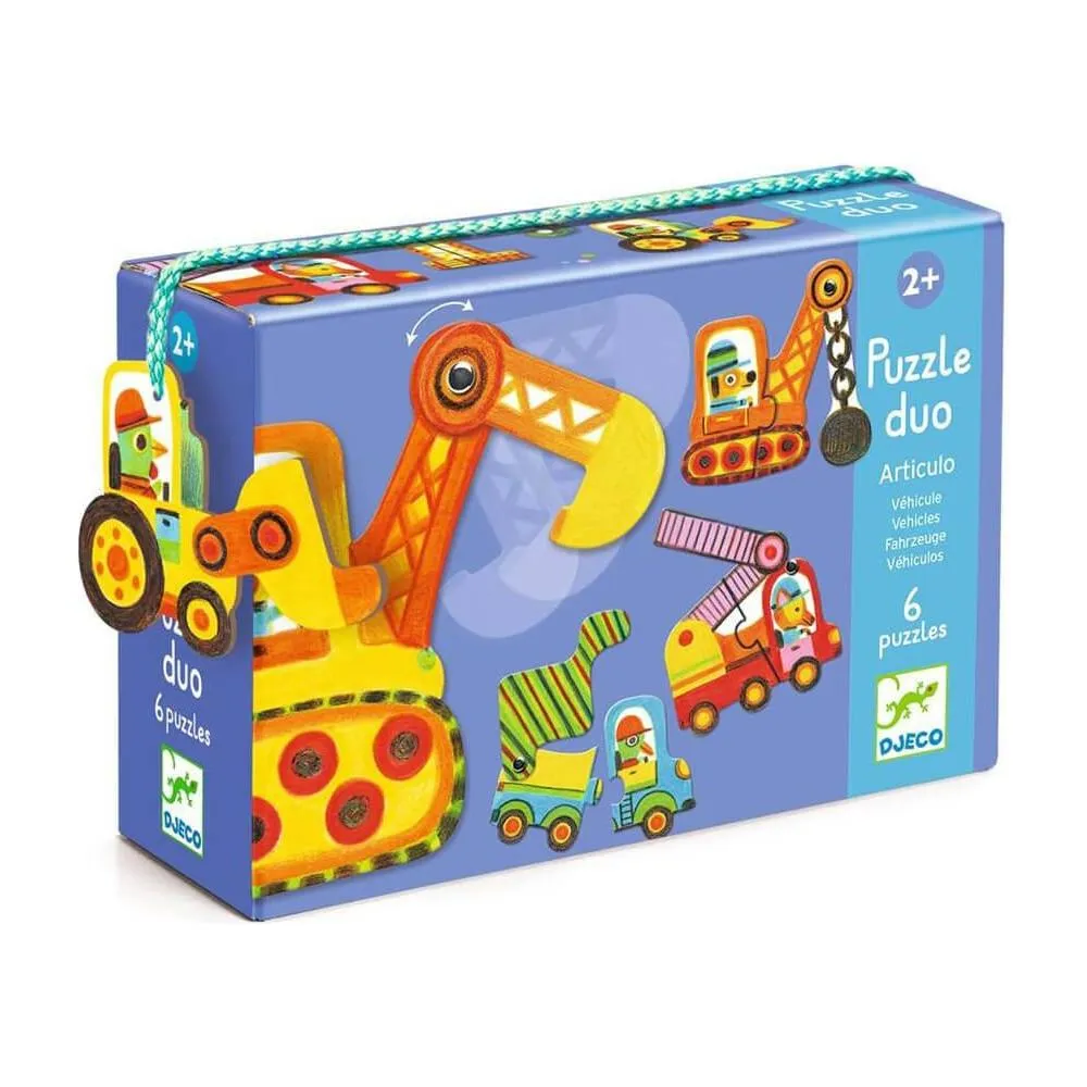 Djeco Puzzle Duo Articulo Vehicles