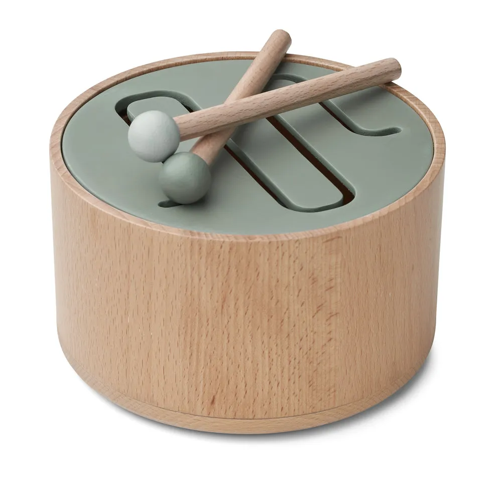 Drum - Wooden - Faune Green/Dove Blue Mix