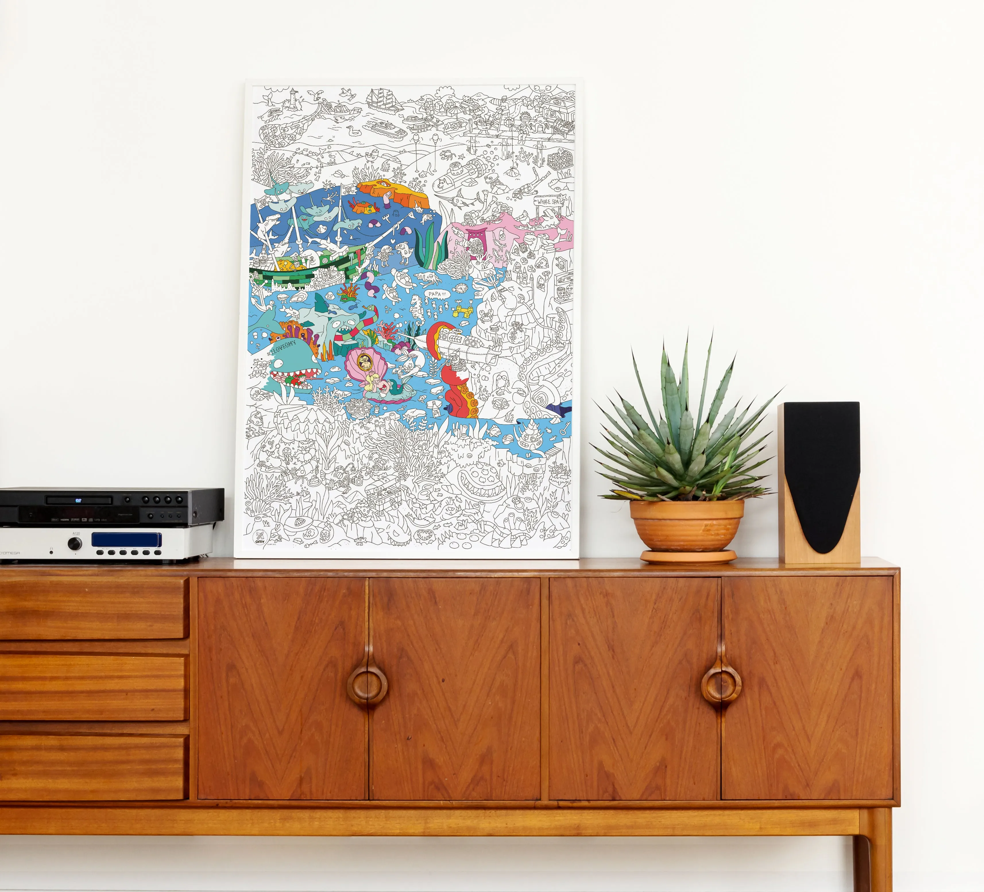 Giant Coloring Poster - Ocean<br> OMY