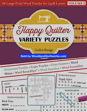 Happy Quilter Variety Puzzles Volume 2 Book by Gailen Runge