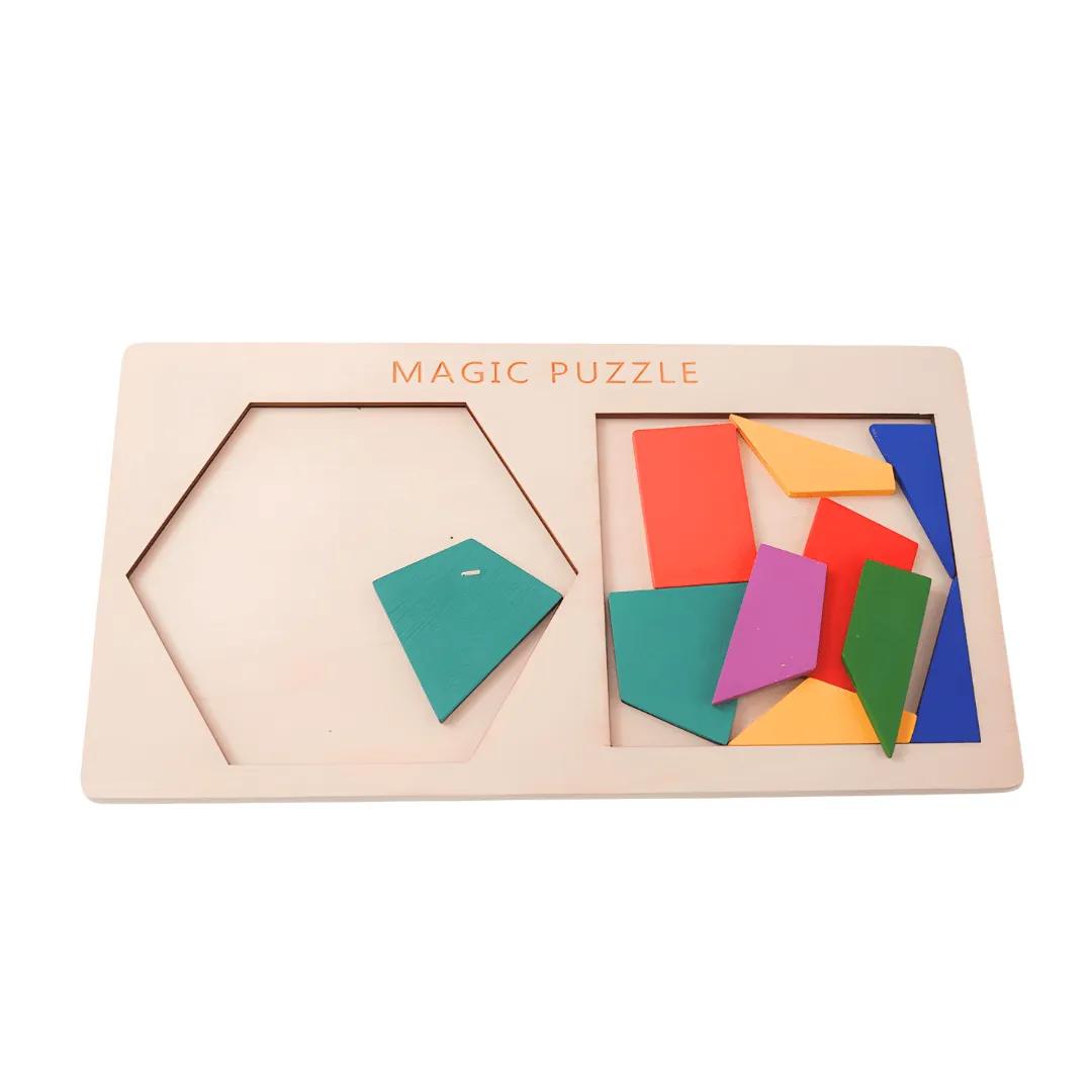 Hexagon Turns Square Magic Puzzle-1