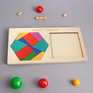 Hexagon Turns Square Magic Puzzle-1