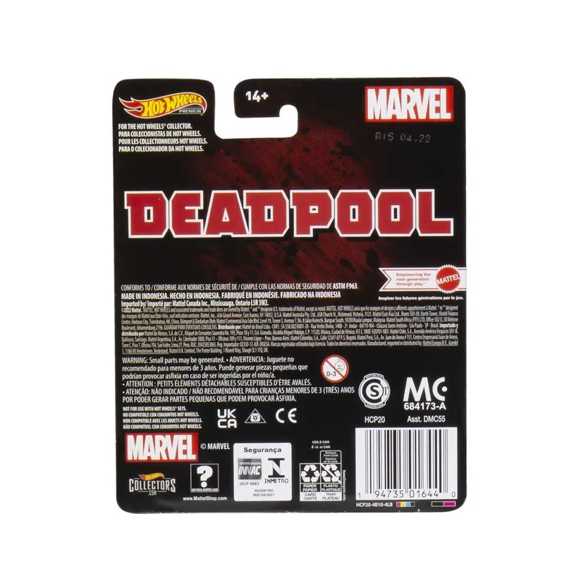 Hot Wheels Retro Entertainment Vehicle Marvel Deadpool Scooter