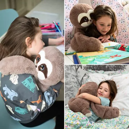 Huggle Healers Sloth Weighted Stuffed Animal Stuffed Animals for Kids  Lavender Heat Bag