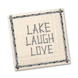 Lake Laugh Love Paper Beverage Napkins