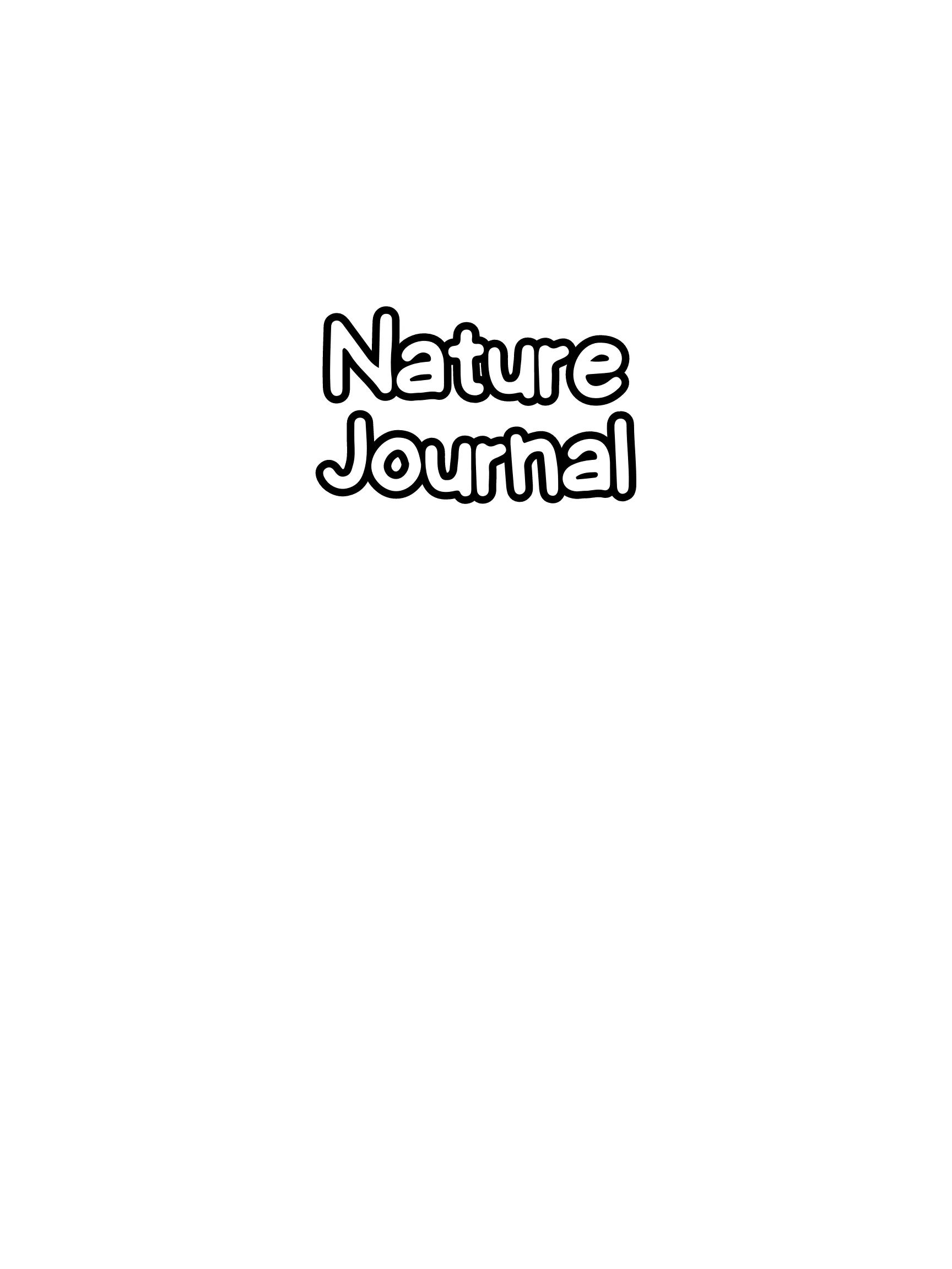 Nature Journal Printables