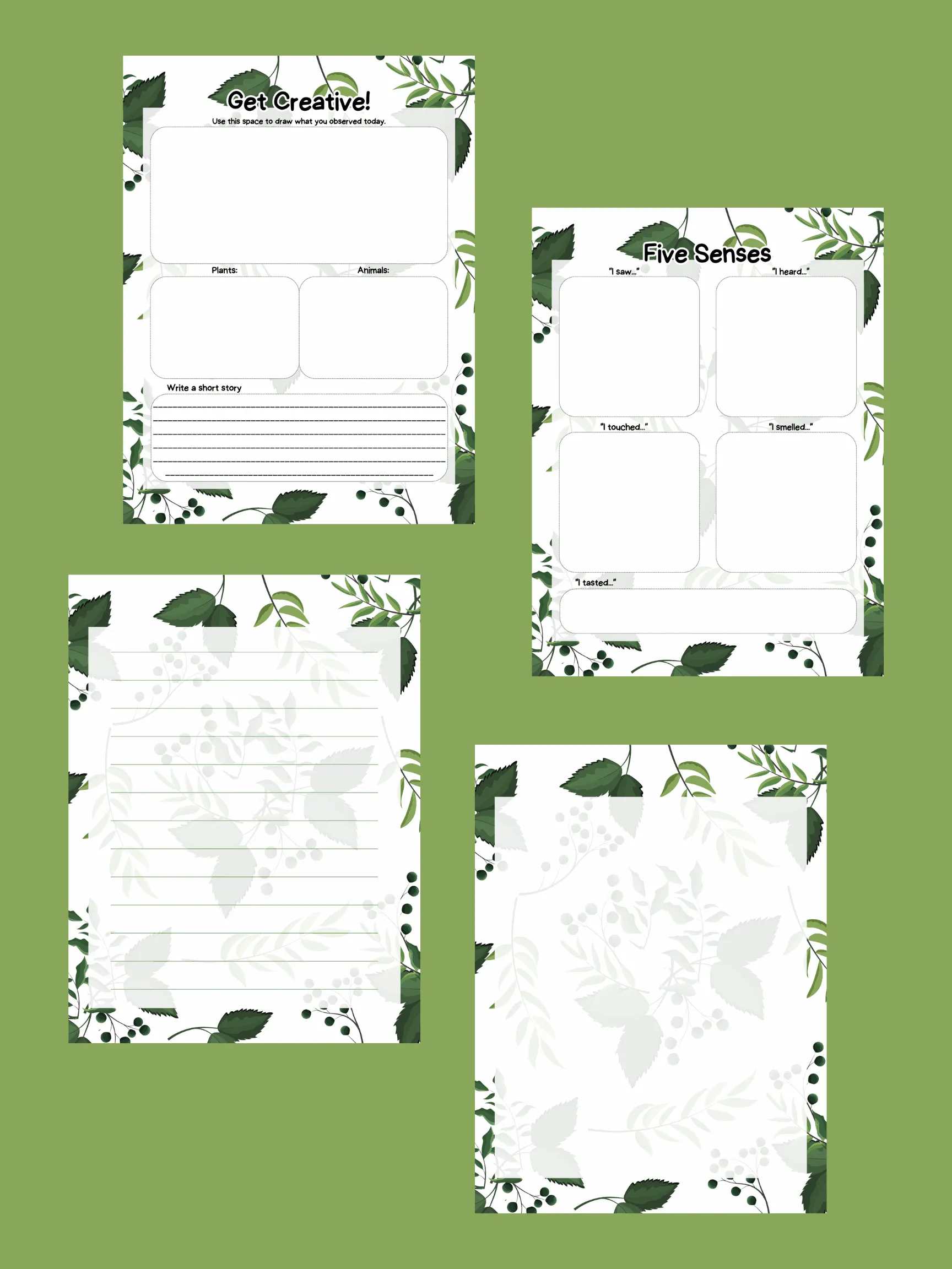 Nature Journal Printables