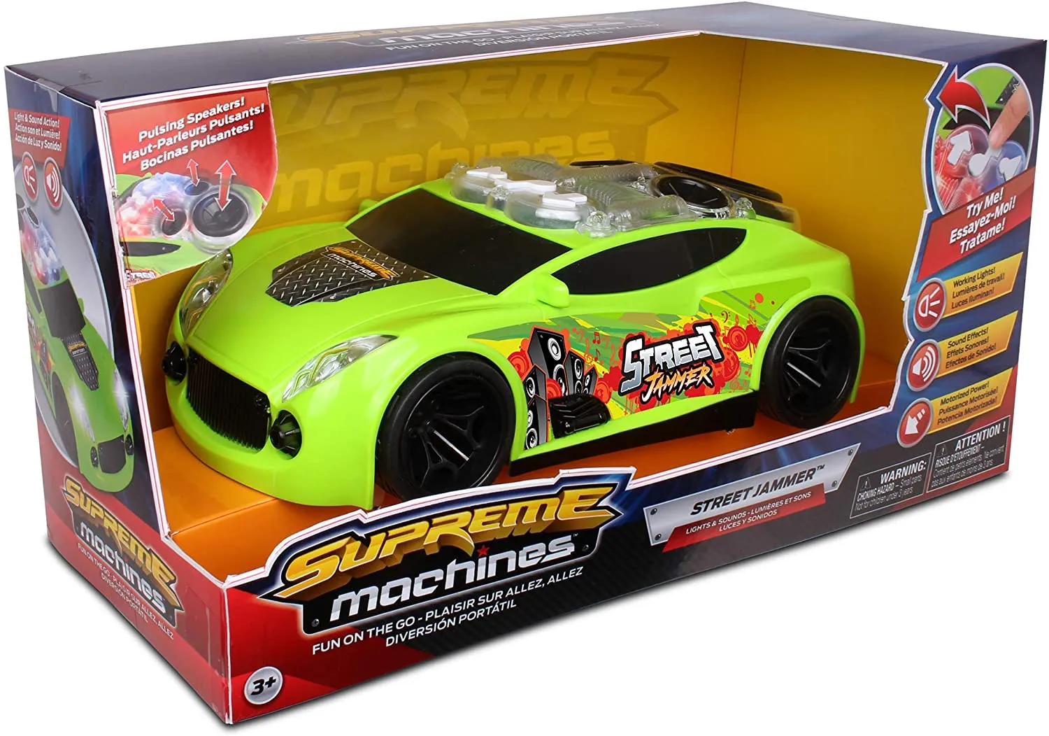 NKOK Supreme Machines Street Jammer Race Car Toy Vehicle - Features Lights and Sounds, Pulsing Speakers