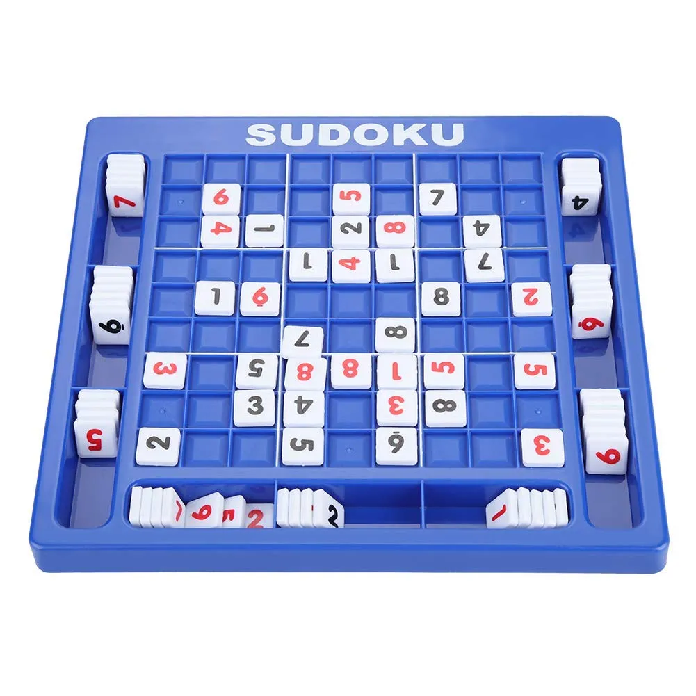 PLUSPOINT Sudoku Puzzle Children Sudoku Puzzle Board Game Number Cubes Table Game Educational Math Learning Puzzle Toy for Kids Adult (Sudoku)