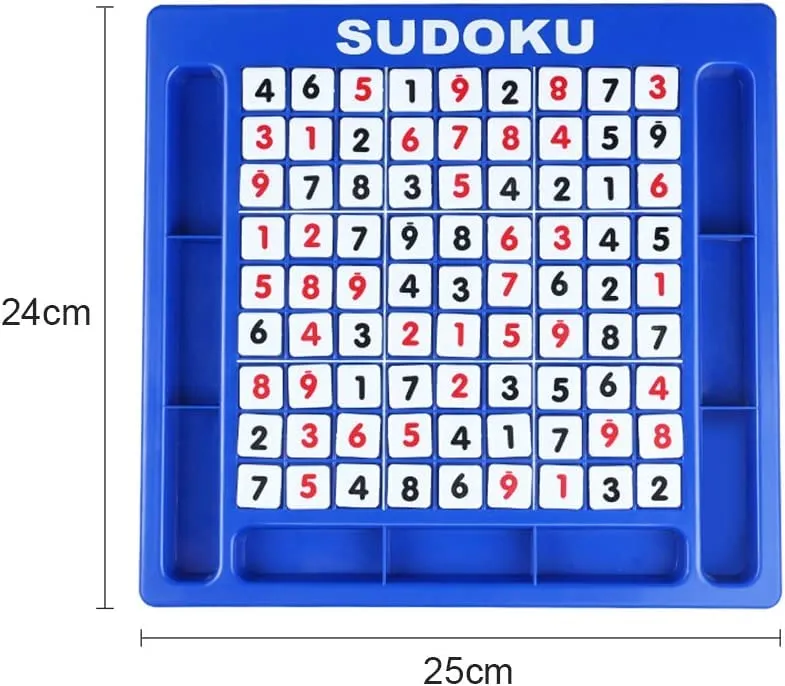 PLUSPOINT Sudoku Puzzle Children Sudoku Puzzle Board Game Number Cubes Table Game Educational Math Learning Puzzle Toy for Kids Adult (Sudoku)