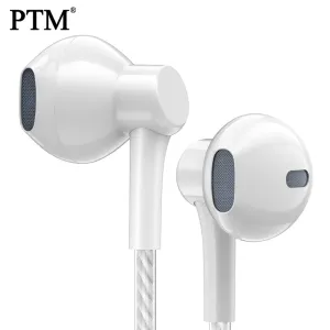 PTM P7 Stereo Bass Earphones with Microphone for Samsung, Xiaomi, Huawei, Iphone, etc