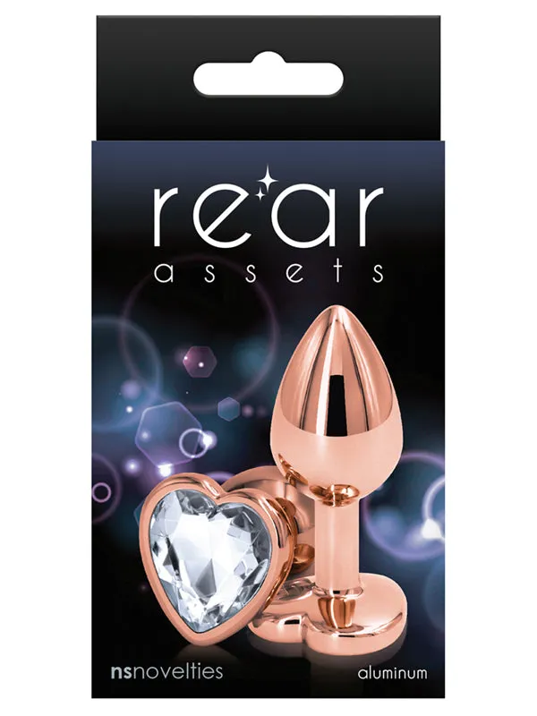 Rear Assets Rose Gold Heart Small Clear