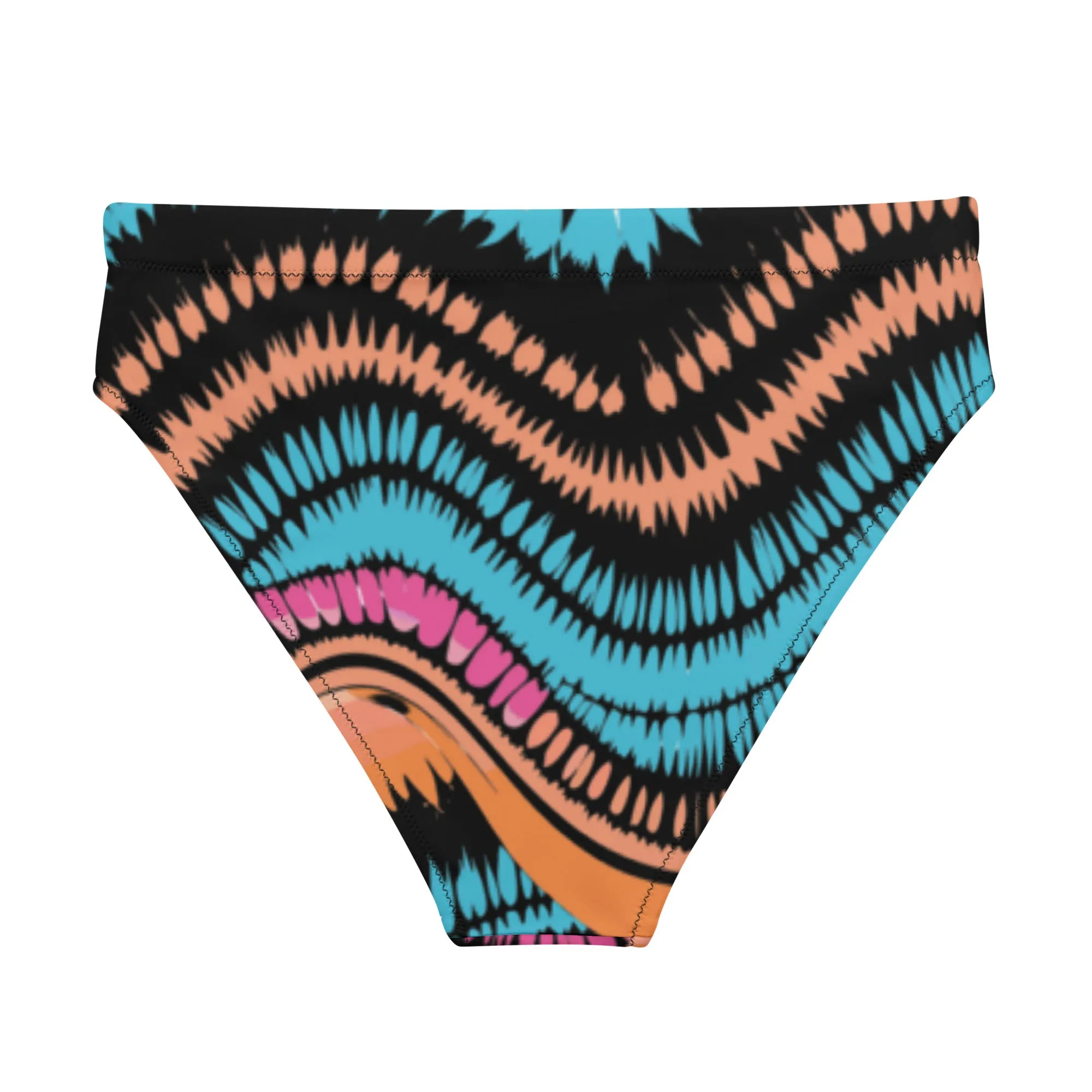Recycled High-Waisted Bikini Bottom Peachy Crush Waves