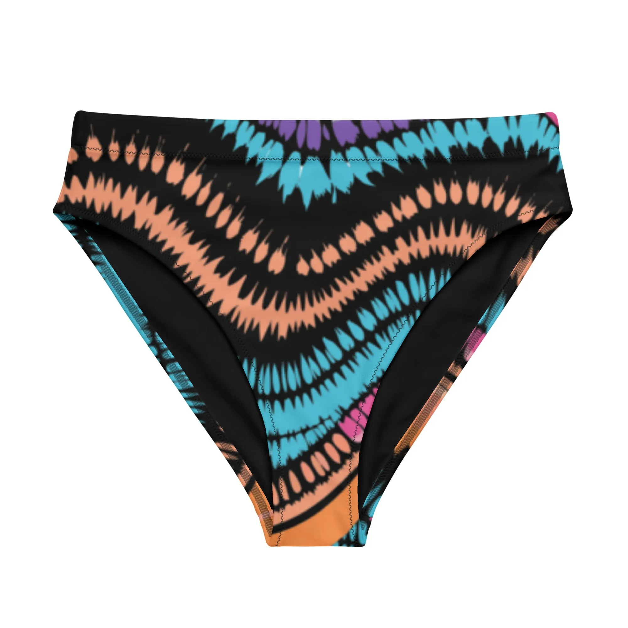 Recycled High-Waisted Bikini Bottom Peachy Crush Waves