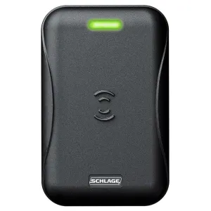 Schlage Electronics MT15 Multi-Tech Networked Reader, Single Gang Wall Mounting, 125 Khz Proximity, 13.56 Mhz Contactless Smart Card, Black