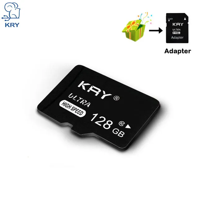 SD TF Memory Card - Class 10 with Adapter (8GB, 16GB, 32GB, 64GB, 128GB)