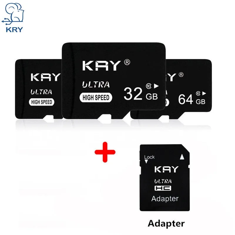 SD TF Memory Card - Class 10 with Adapter (8GB, 16GB, 32GB, 64GB, 128GB)