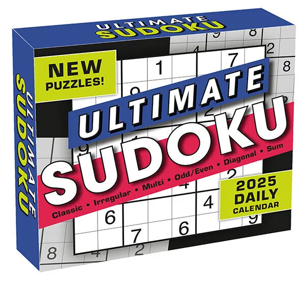 Sellers Publishing Ultimate Sudoku 2025 6.2" x 5.4" Box Calendar