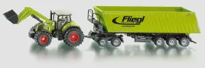 Siku 1949 1:50 Claas Tractor With Front Loader & Dolly & Tipping Trailer