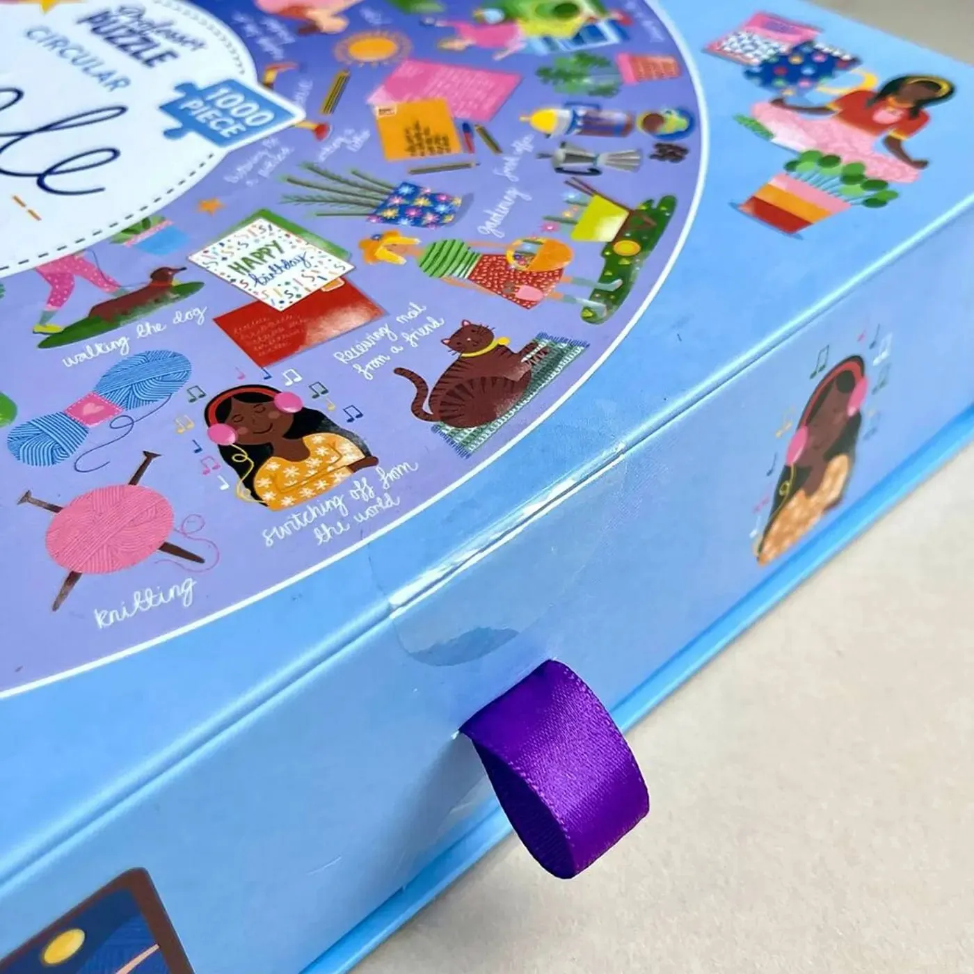 Simple Joys Circular Jigsaw Puzzle Illustration Wellness 1000 Pieces